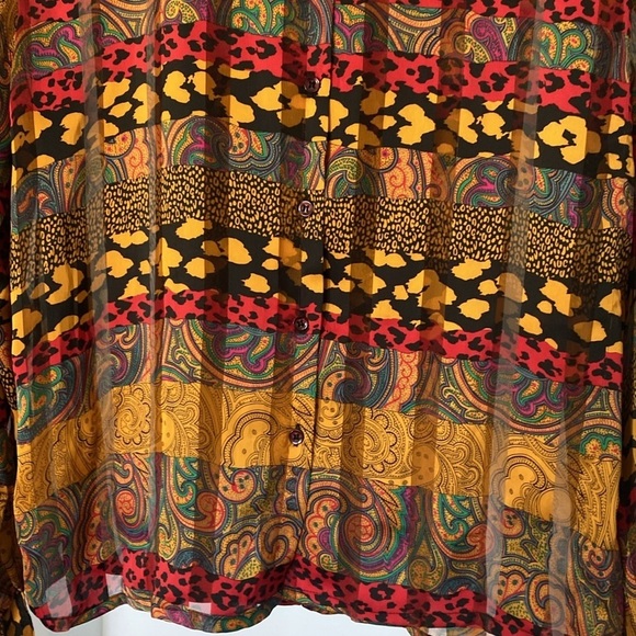 Vintage Nicola Back Button Up Blouse Size 12 - Picture 9 of 9